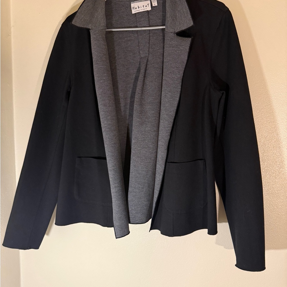 Habitat Black and Gray Women's Blazer